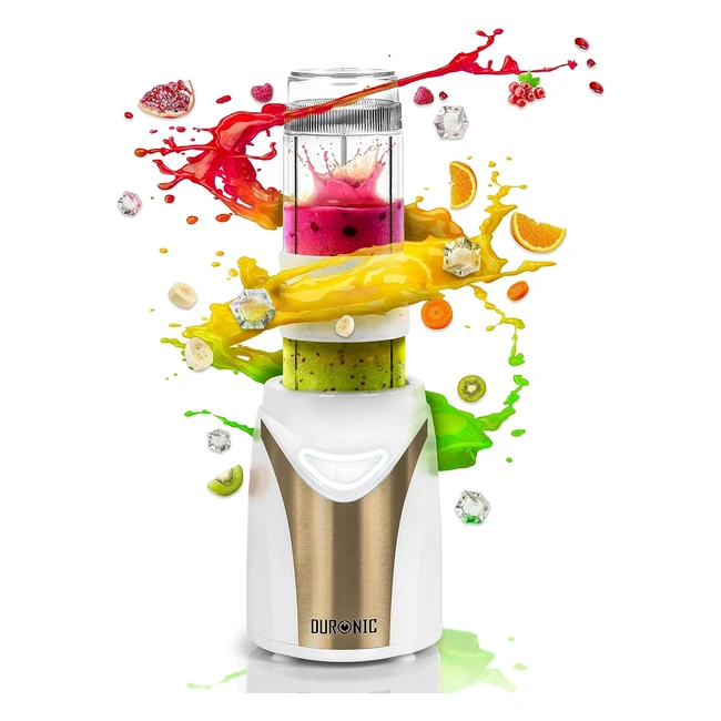 Duronic BL540 Personal Sports Blender Mini Gym Protein Shaker Mixer 570ml Bottle White