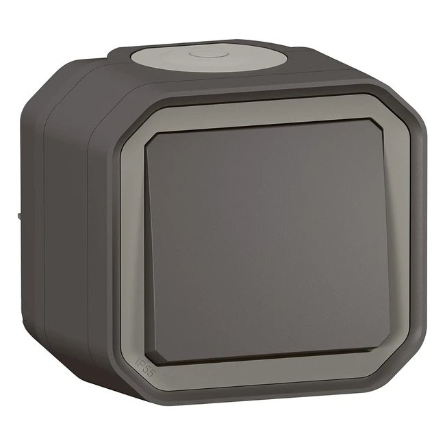 Interrupteur mural étanche simple ou va-et-vient 10A Plexo - Installation facile - Fabriqué en France