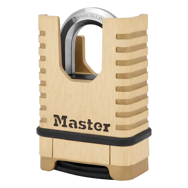 Master Lock Brass Heavy Duty Padlock 910 Outdoor Combination - Antirust, Weatherproof