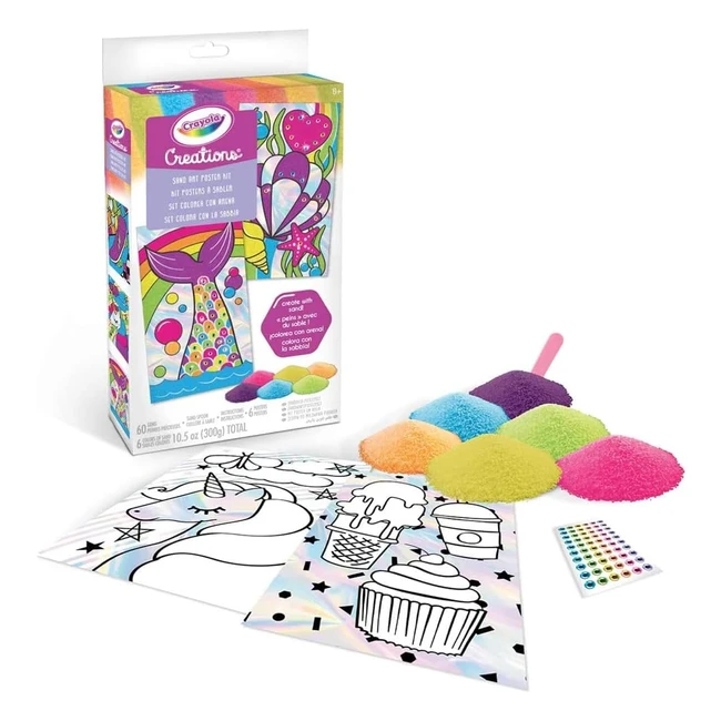Crayola Creations Set Colora con Sabbia per Creare Poster - Attivit Creativa per