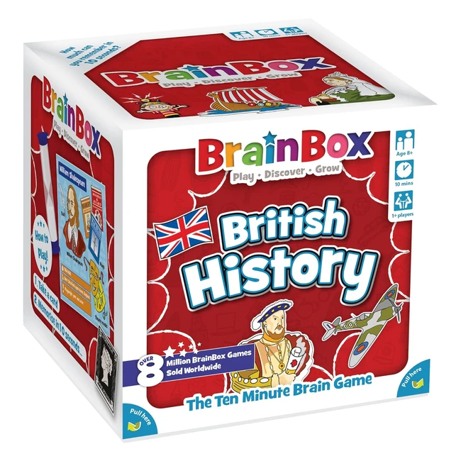 BrainBox British History Card Game  Ages 8  1 Player  Educational