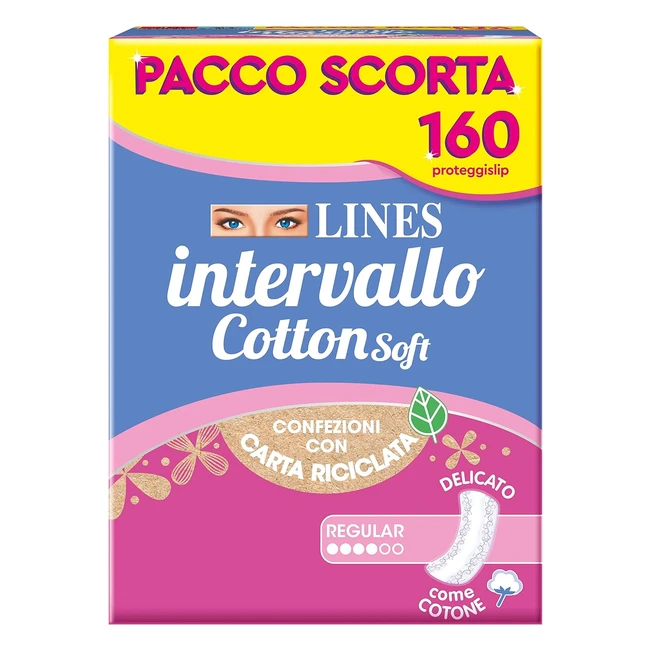 Lines Intervallo Cotton Soft Proteggislip Pacco Scorta 160 Pezzi - Morbidezza e 