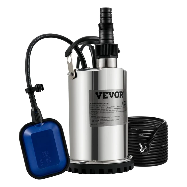 VEVOR Pompe de Relevage Eaux Charges 550W - Pompe dEvacuation pour Eaux Charges