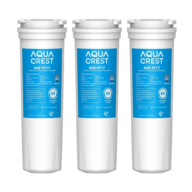 Aqua Crest 836848 Fridge Water Filter Replacement for Fisher  Paykel RF540ADUSX