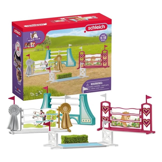 Schleich 42612 Accesorios de Obstáculos - Versátiles y Realistas - Ideal para Entrenamientos y Torneos