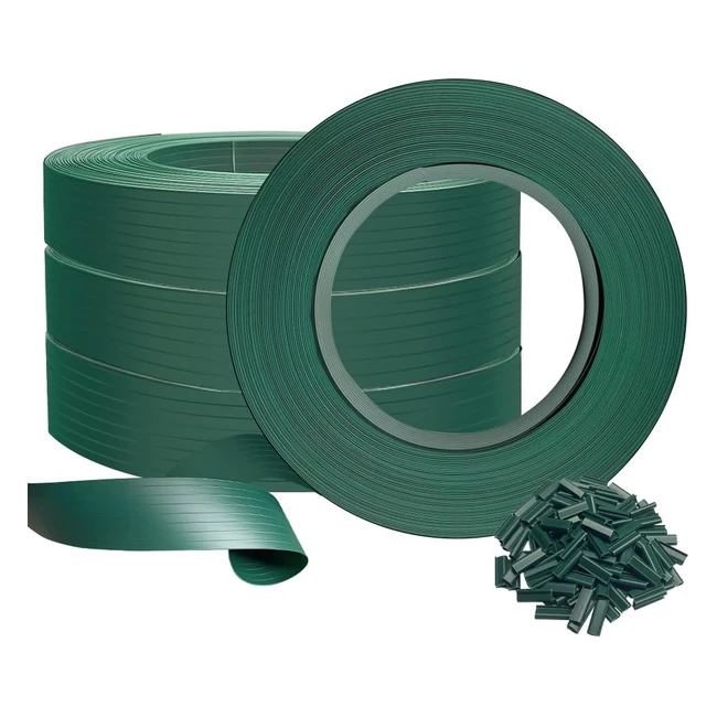 Tiras de Proteccin Visual PVC 300m x 47cm Valla Jardn Doble Varilla Verde