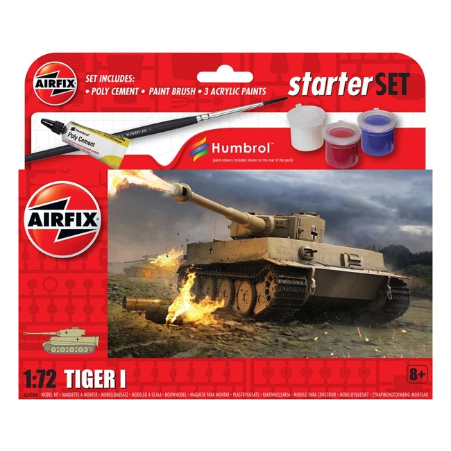 Airfix A55004 Tiger 1 Gold Beginners Gift Set - 1/72 Scale Model Kit