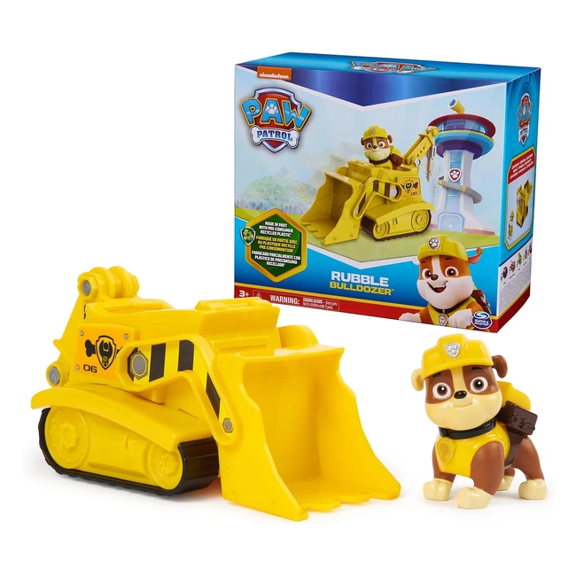 Paw Patrol Rubble's Bulldozer Toy Vehicle | Sustainable Kids Toys | Ages 3+