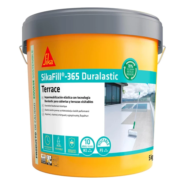 Sika Sikafill 365 Terrace Gris - Impermeabilización 5kg