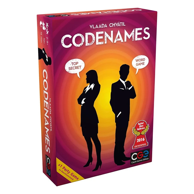 Asmodee Czech Games Edition Codenames Party Game 1234 Ages 10 2-8 Players