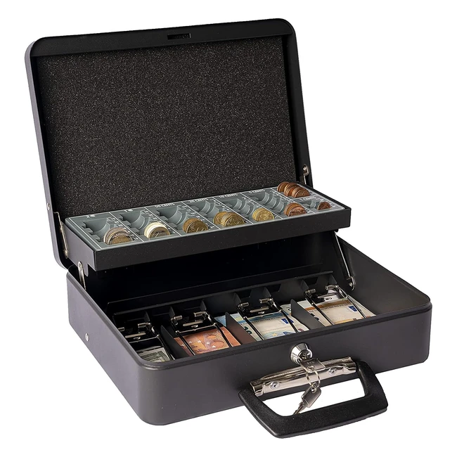 Caja Caudales Arregui C9244HEUR - Contar y Transportar Dinero - Acero - Bandeja Monedas - Clips Billetes - Caja Fuerte Portátil