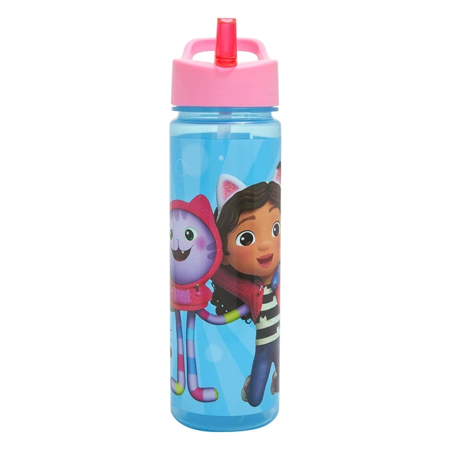 Gabby's Dollhouse Water Bottle 600ml - Official UK Merchandise by Polar Gear - Kids Reusable Non Spill BPA Free