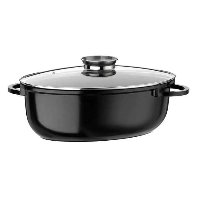 Plat à rôtir GSW 410571 Induction Gourmet Ceramica XL ovale 38x25cm 85L noir