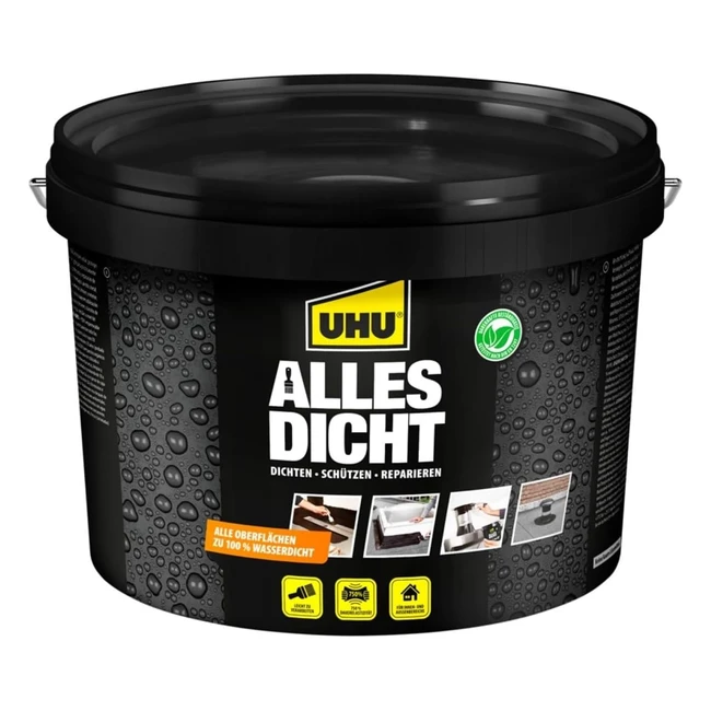 UHU All Tight Seal 25L Eimer - Schutz- und Reparaturpolymermodifizierte Bitumendickbeschichtung