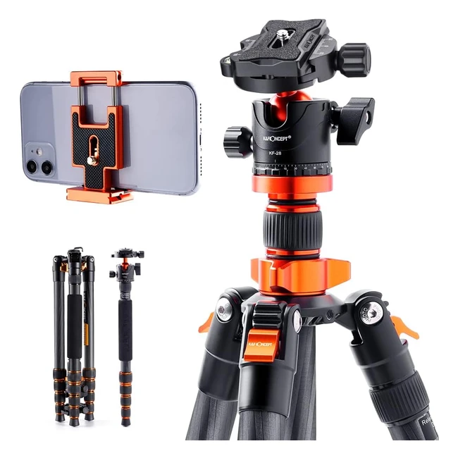 Trípode Cámara Carbono 172cm Ligero Profesional Viaje 360 Rótula Bola SA255C1132kg