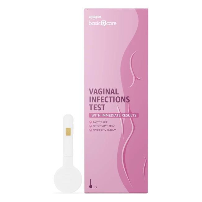 Amazon Basic Care Vaginal Infection Tests - Pack of 3 - Schnelle Ergebnisse - Zuverlässig