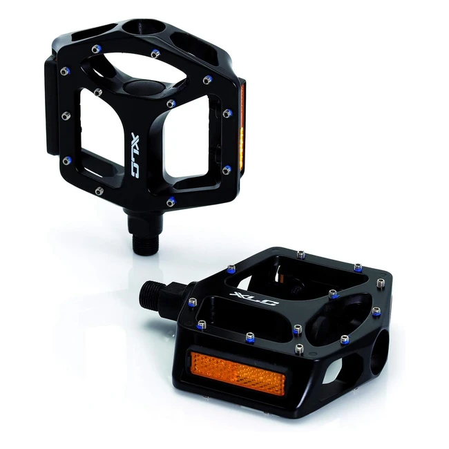 Pedal Plataforma XLC PDM10 - Cuerpo Aluminio - Eje Cromo - Rodamiento Bolas