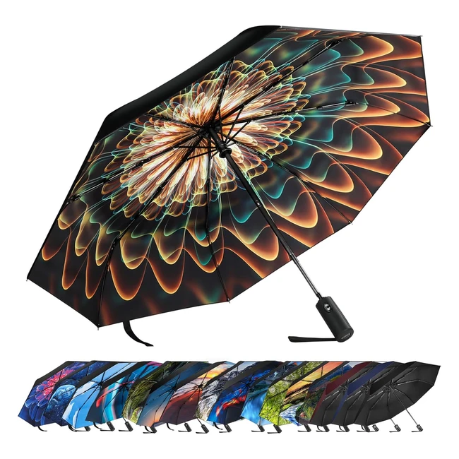 Parapluie pliant Zuoyouz - Petit parapluie de poche solide - Ouverture et fermet