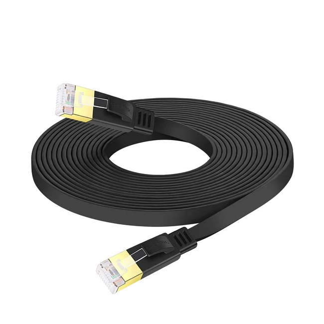 Cable Ethernet Cat 7 Plano 5m - Alta Velocidad 10Gbps - RJ45 - Blindaje SSTP