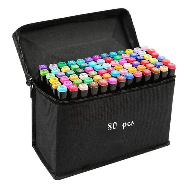 Vallteng 80 Colors Graphic Marker Pen - Artist Necessary Permanent Art Markers -