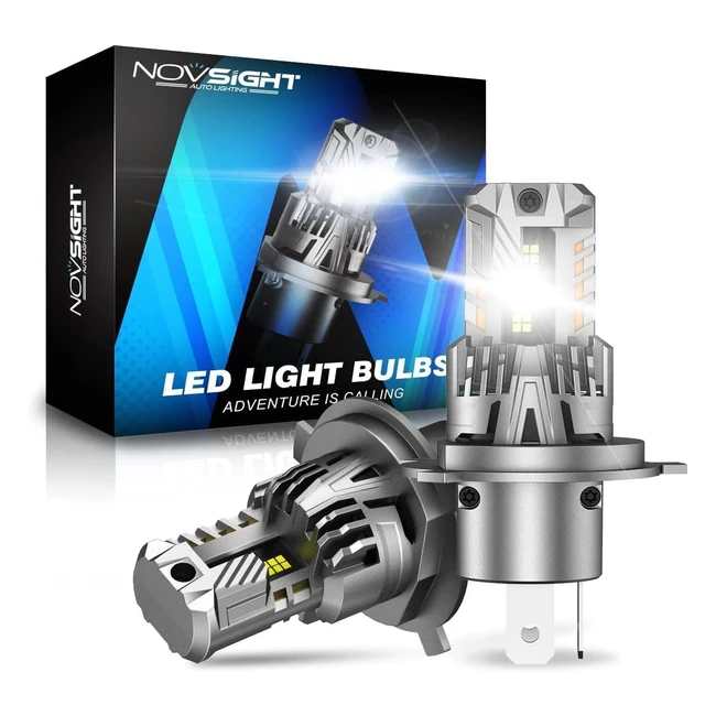 Ampoule LED H4 Novsight 16000lm 6500k Blanche Puissante 70w 500 Lum 11 Mini Des