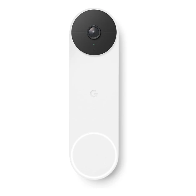 Sonnette vidéo sans fil Google Nest Doorbell HD 960 x 1 280 pixels