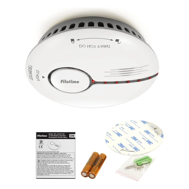 Smoke Alarm Fire Alarm 10 Years Life Detector LED Indicator EN14604 Standard