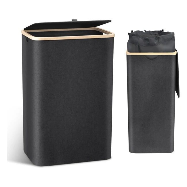 Cesto Ropa Sucia con Tapa 100L - Cesta Grande Plegable Multifuncional