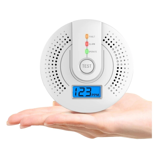 CO Detector Alarm LED Display Home Safety Monitor Disaster Prevention Supplies
