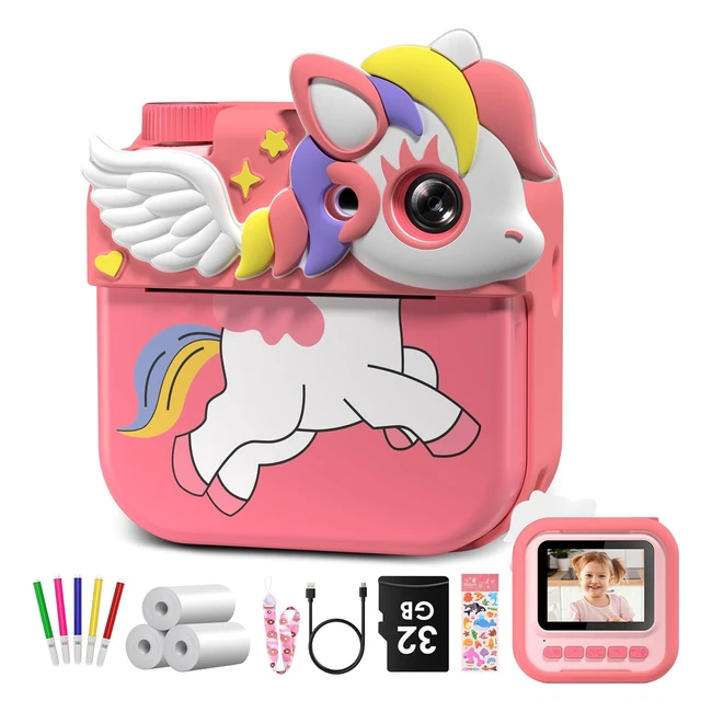 Appareil photo enfant Hangrui 24 cran numrique 12MP HD 1080P 32G cadeau de Nol