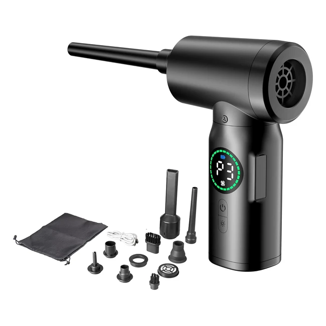 Elektrischer Staubblser Druckluftspray Rawrr PC Reinigungsset LCD-Display 3