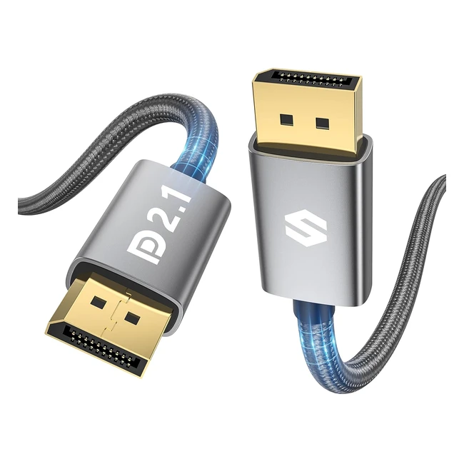 Câble DisplayPort Silkland 16K 2120 80Gbps HDR10 GSync FreeSync DSC 12A DP 3m Gaming PC