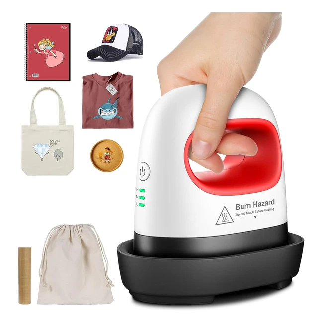 Mini Presse à Chaud Portable Mefine - Transfert Thermique Vinyle HTV - Pression Vêtements T-shirts Chaussures