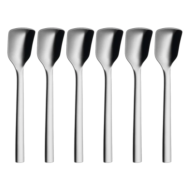 Juego 6 cucharas para helado WMF Nuova acero inoxidable pulido