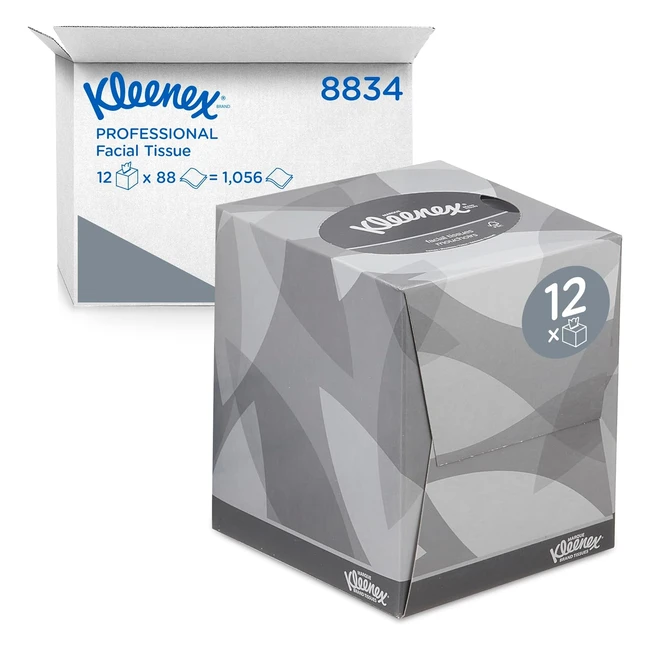 Kleenex Facial Tissue Box 8834 - Soft, Strong, Absorbent - 1056 Tissues