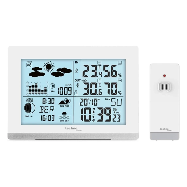Estacin Meteorolgica Inalmbrica Technoline WS6762 - Blanco - DCF77 - Previ