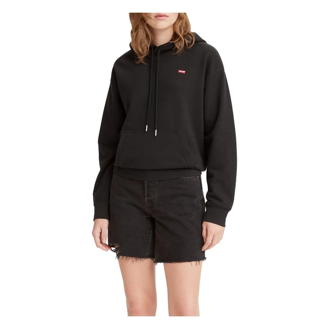 Levi's Damen Standard Sweatshirt Hoodie Kapuzenpullover CaviarM - Trendig & Bequem