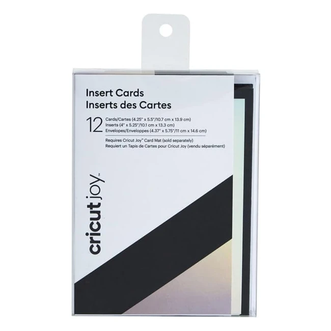 Cricut Joy Insert Cards BlackSilver Holographic - Create Vibrant Two-Tone Greet