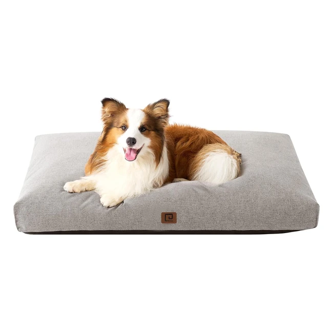 Cama Perro Extra Grande Viscoelástica Eheyciga Lavable Gris 112x81x115cm