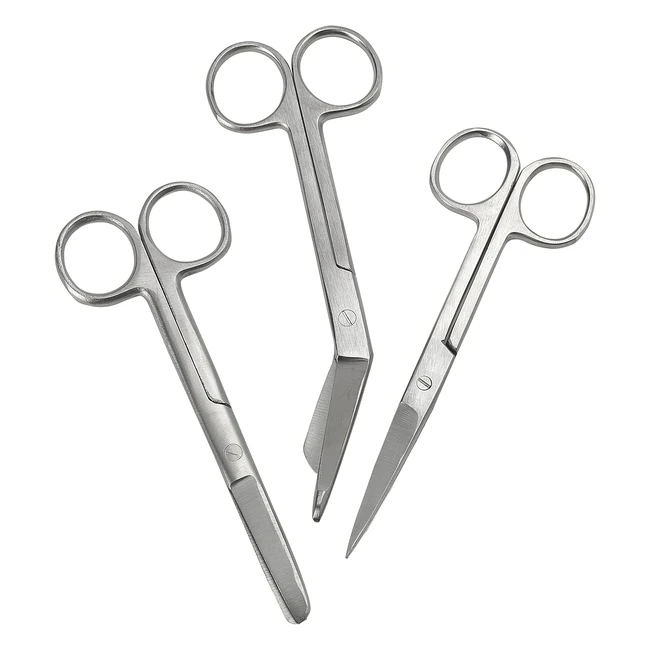 Safety First Aid Q2319PK3 Stainless Steel Nursing Scissors Pack of 3 - Blunt  S