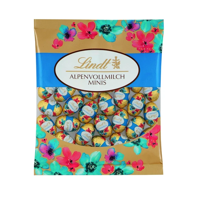 Lindt Schokolade Alpenmilch Mini-Eier Blumen Edition 5 x 180 g - Feinste Alpenmilchschokolade - Oster Schokoladen Geschenk
