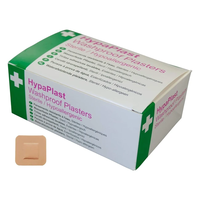Hypaplast Pink Washproof Plasters 38x38cm - Pack of 100 - Safety First Aid Group