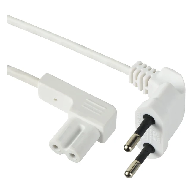 Câble d'alimentation audio vidéo Electraline 95510 Sonos Play - Prise double femelle type C7 1 mètres blanc