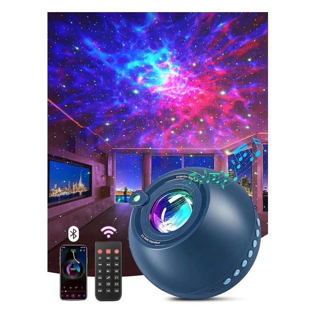 Galaxy Projector HD RGB Star Projector Night Light Projector for Bedroom15 White