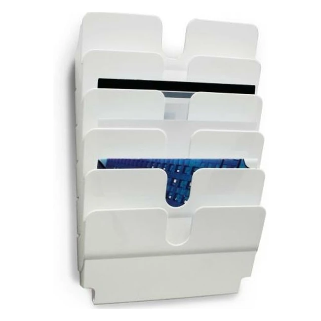 Prsentoir mural design 6 corbeilles A4 blanc durable 1700014