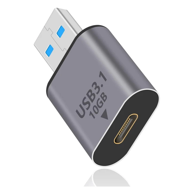 Adaptateur USB C vers USB 10Gbps Charge Rapide pour iPhone MacBook PC Laptop Pow