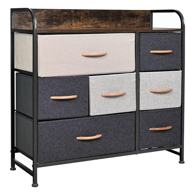 Yourlite Chest of Drawers Fabric Storage Drawers with Wood Top Metal Frame Easy 