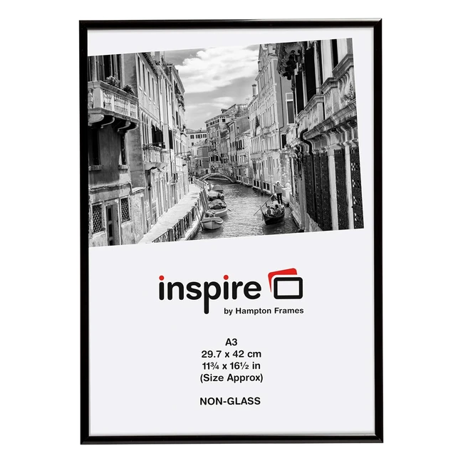 Marco de Fotos Negro Aluminio 297x42 cm - Hampton Frames PA-AFA3BBLK