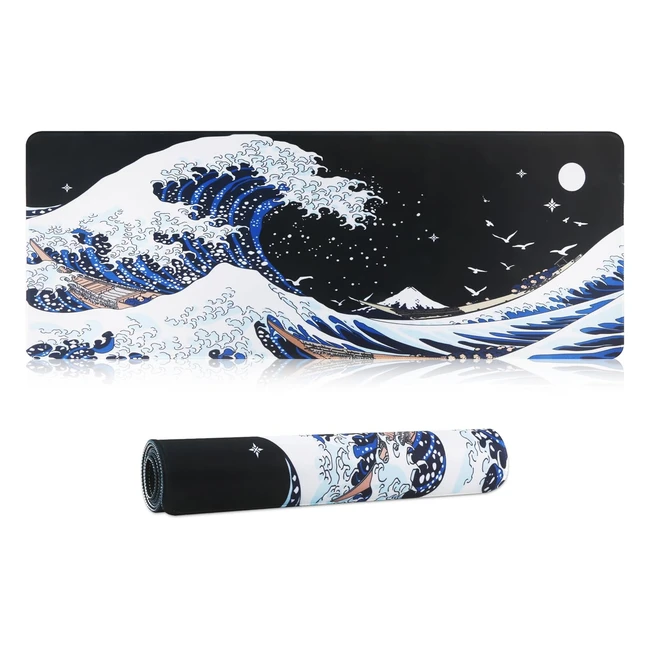 Tapis de souris gaming Hoyixi XXL 800x300x3mm - Surface lisse en tissu doux, base antidérapante en caoutchouc