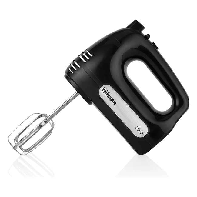 Batteur électrique Tristar MX4201 - 300W, 6 vitesses, mode turbo, crochets et fouets inclus
